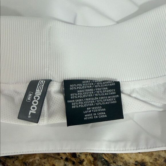 32 Degrees Athletic Skort Performance Stretch Pockets Built-in Shorts White M - Picture 5 of 9